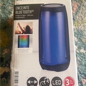 Bluetooth Speaker with LED Lights - Blue